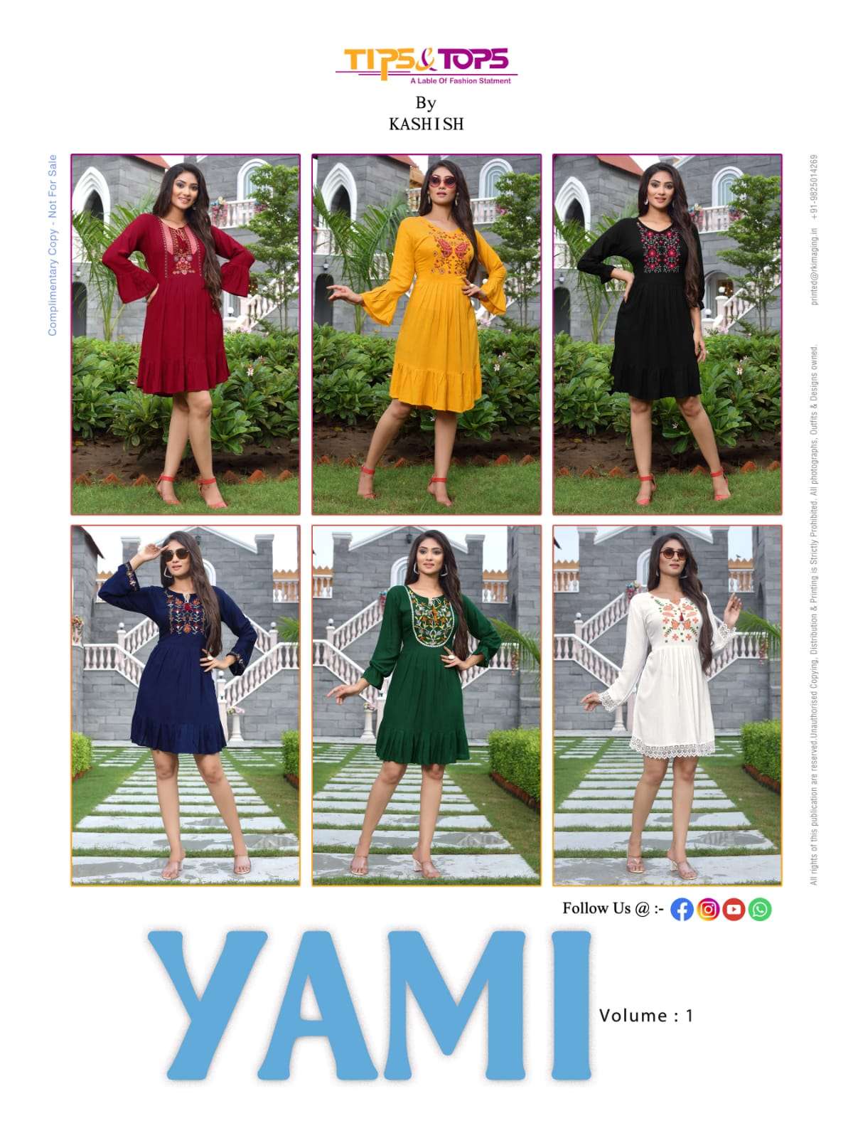 Tips & Tops-Vami -Extraordinary-Patterns-Rayon-Wrinkle-Short-Kurti-INDEX